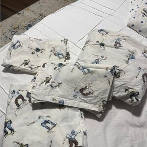 Pottery barn kids - Skater Print sheet set - Full/Queen